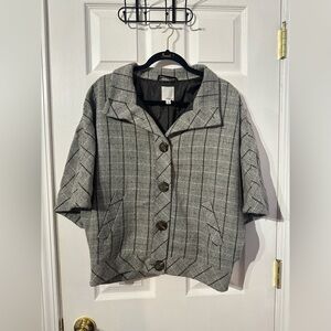 Halogen Charcoal Button-Up Jacket S